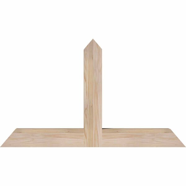 Ekena Millwork Portland Smooth Timber Gable Bracket, Douglas Fir, 36"W x 21"H x 3 1/2"D x 3 1/2"F, 14/12 Pitch GBW036X21X0404POR00SDF - main
